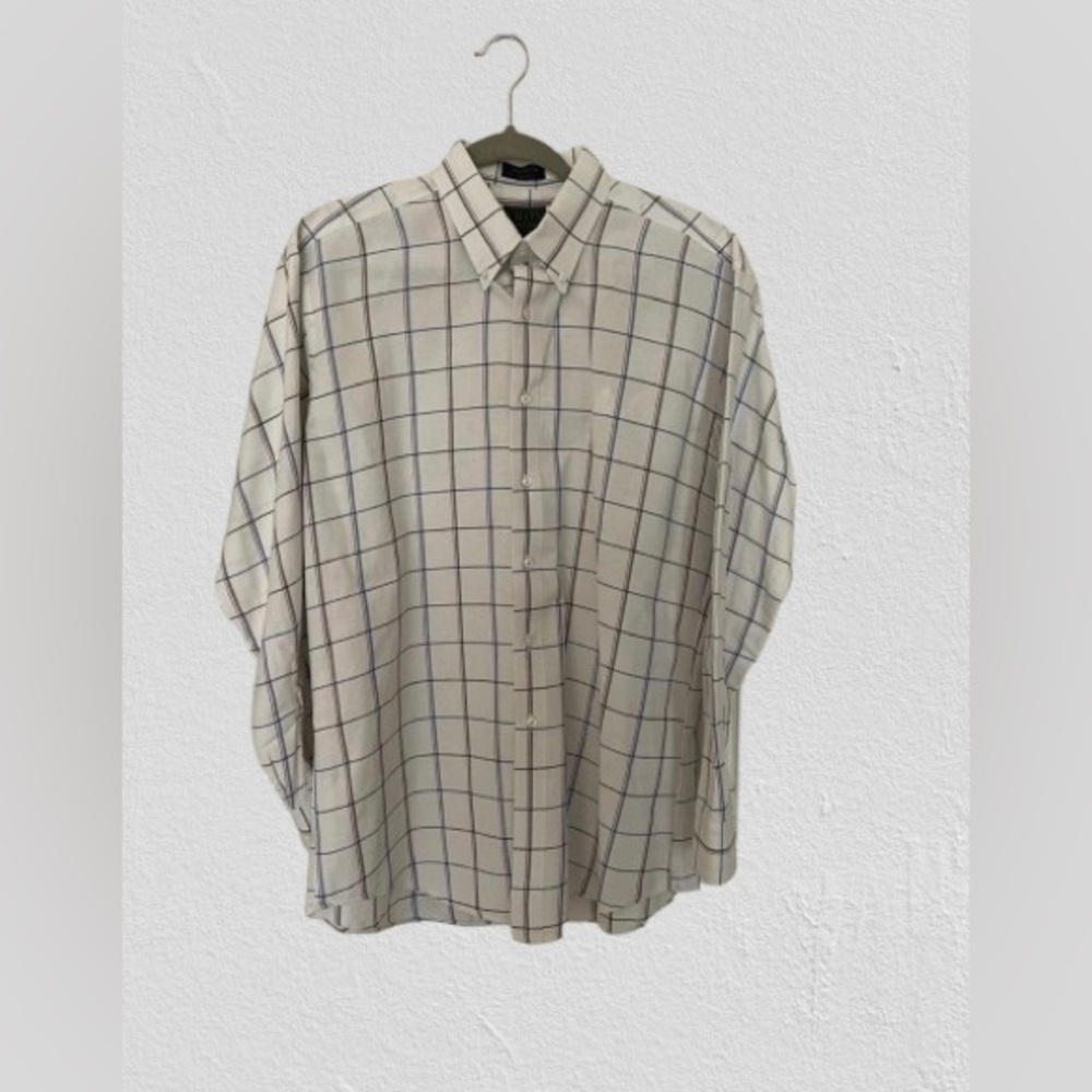 Vtg Chaps Ralph Lauren Easy Care Men’s Button Shirt, Sz 16 1/2, 34/35